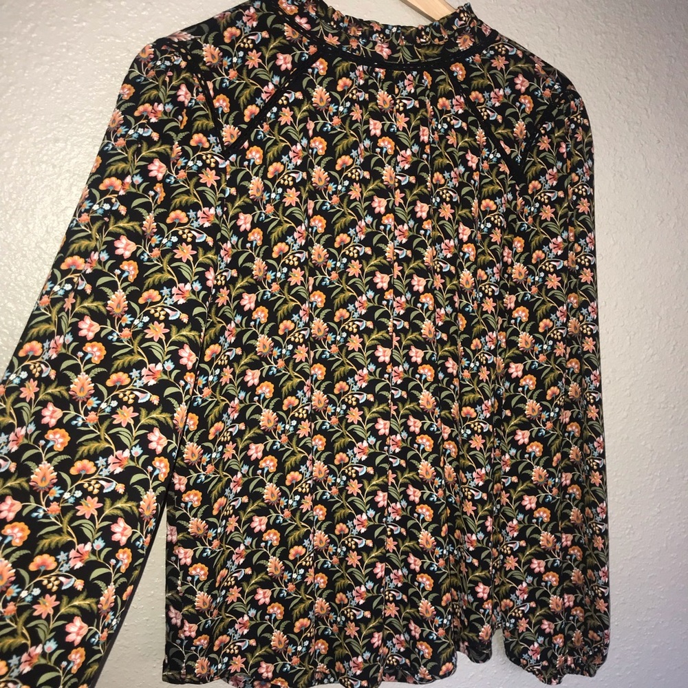 Loft Ruffle Neck Blouse